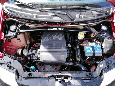 Front upper strut bar Fiat Panda 2 benz Red