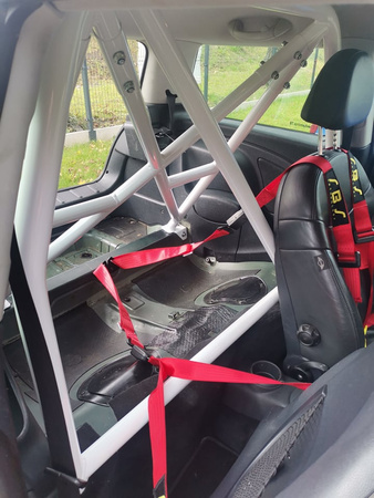 Bolt-in Half Roll Cage Mini Cooper R50 R53 One S White