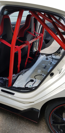 Bolt-in Half Roll Cage Honda Civic X Type R Red