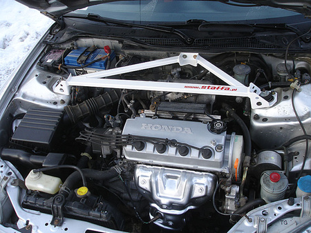 Rozpórka Honda Civic IV CRX 2 3 punktowa przednia górna Red