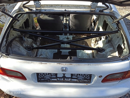 Xbrace c-pillar strut bar Honda Civic VII White