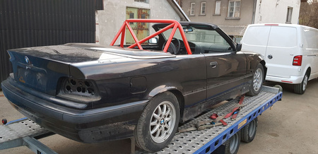 Rollbar skręcana pół klatka BMW 3 E36 Cabrio Black
