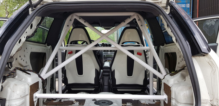 Bolt-in Half Roll Cage Fiat Grande Punto Abarth Black