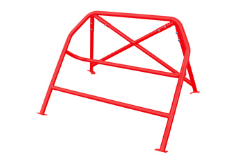 Bolt-in Half Roll Cage BMW 3 E46 Red Black