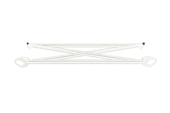 Xbrace c-pillar strut bar Honda Civic V White