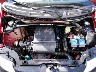 Front upper strut bar Fiat Panda 2 benz Red