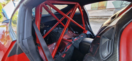 Bolt-in Half Roll Cage Ford Mustang VI White