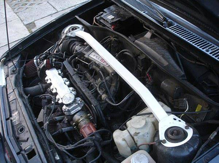 Front upper strut bar Opel Corsa A Black