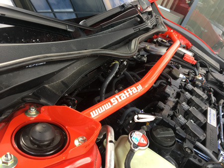 Front upper strut bar Honda Civic X Black