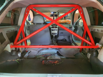 Rollbar skręcana pół klatka Opel Corsa C Red