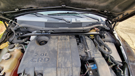 Front upper strut bar Dodge Caliber Red