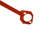 Front upper strut bar Honda Civic V VI 1,4 1,5 D15 Red