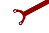 Rear upper strut bar Mitsubishi Lancer EVO 7 8 9 Red